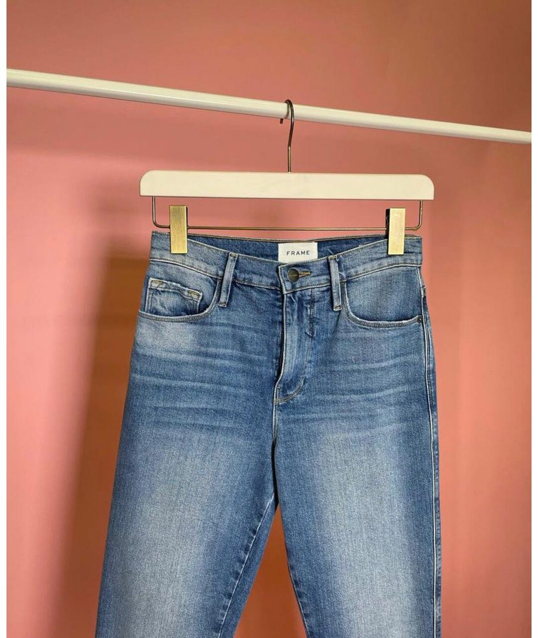 FRAME Голубые прямые джинсы, фото 3