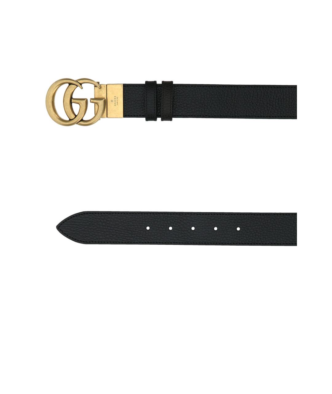 GUCCI Черный кожаный ремень, фото 2