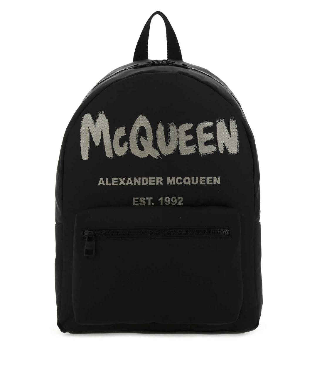 ALEXANDER MCQUEEN Черный хлопковый рюкзак, фото 1