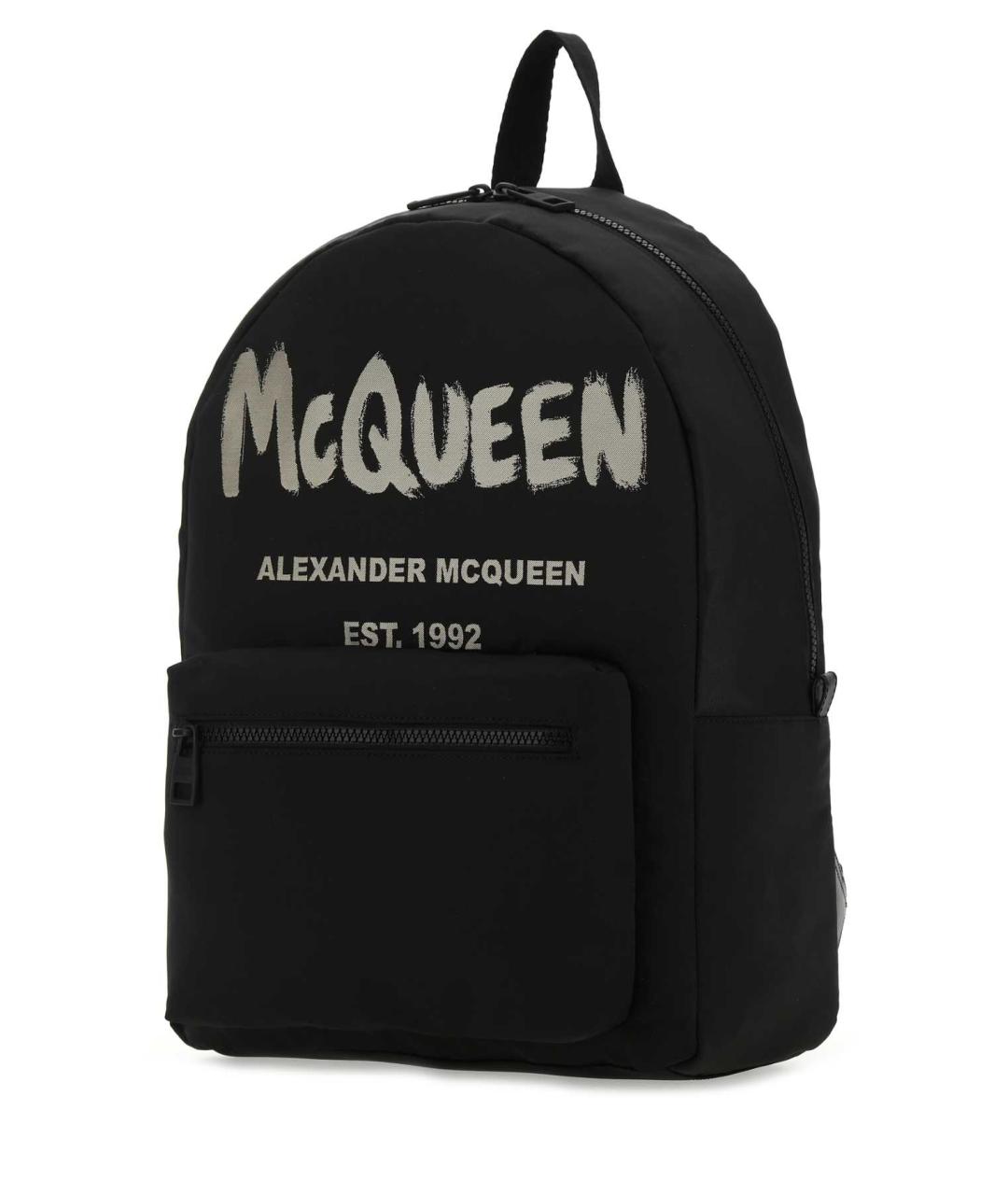 ALEXANDER MCQUEEN Черный хлопковый рюкзак, фото 2