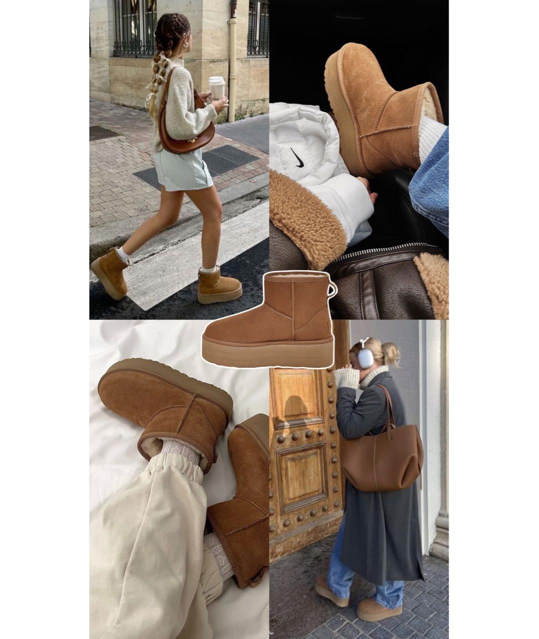 UGG AUSTRALIA Коричневые замшевые ботинки, фото 2