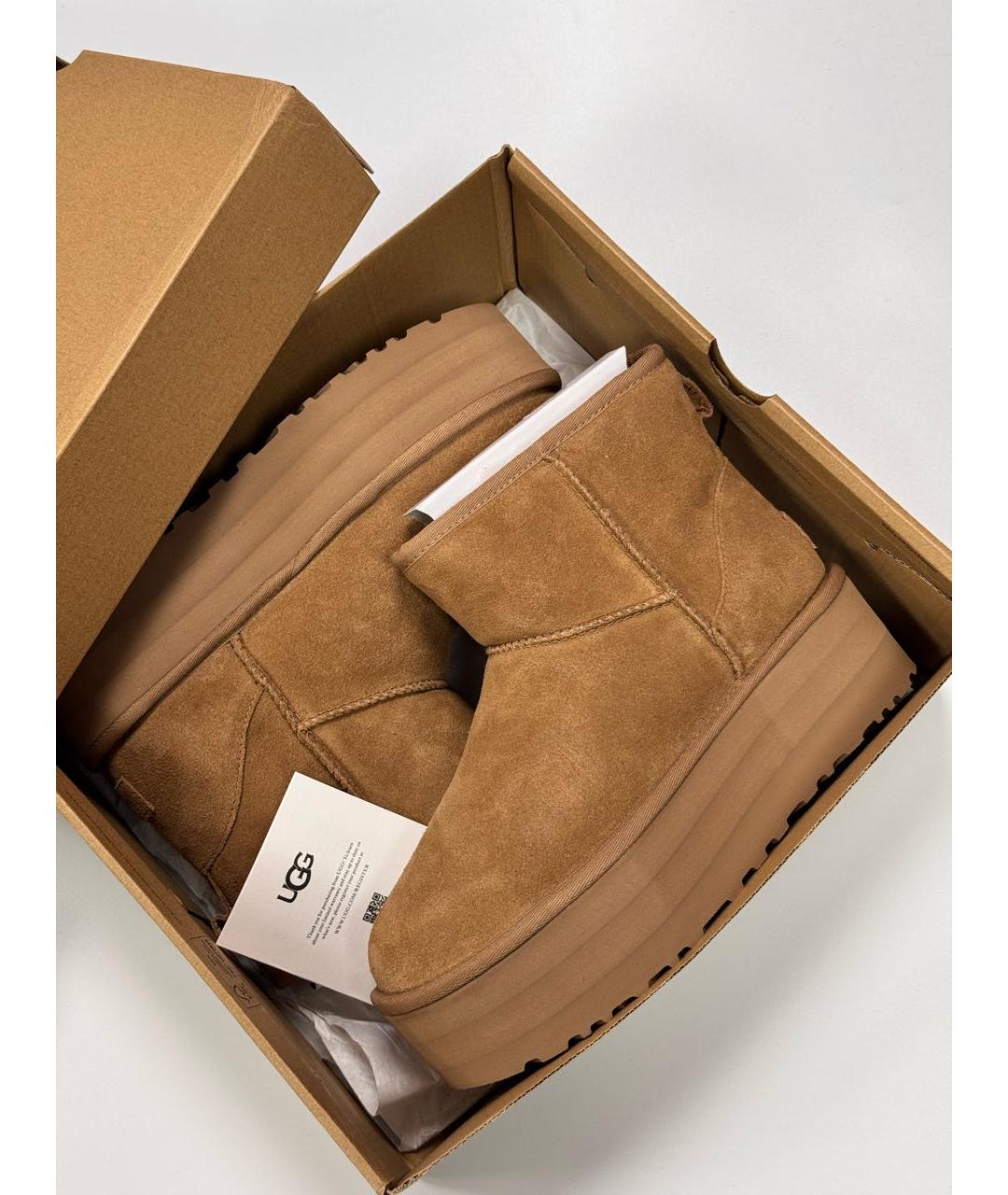 UGG AUSTRALIA Коричневые замшевые ботинки, фото 3