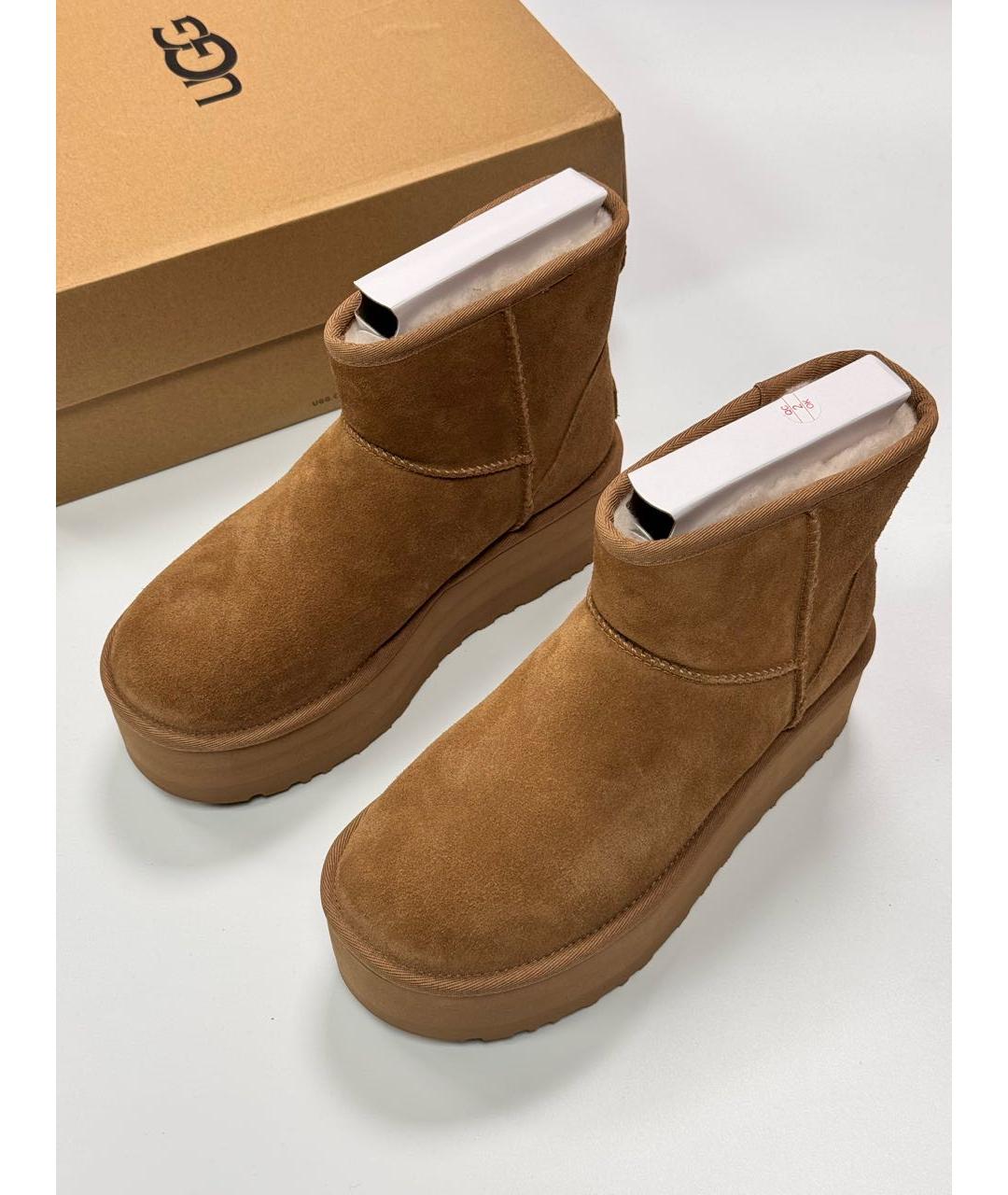 UGG AUSTRALIA Коричневые замшевые ботинки, фото 4