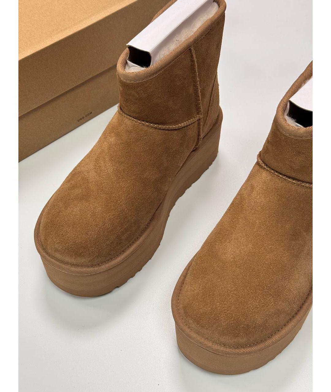 UGG AUSTRALIA Коричневые замшевые ботинки, фото 5