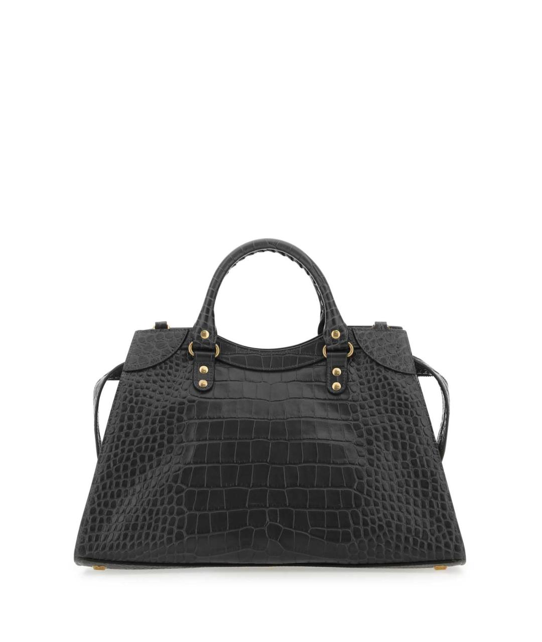 BALENCIAGA Серая кожаная сумка с короткими ручками, фото 3