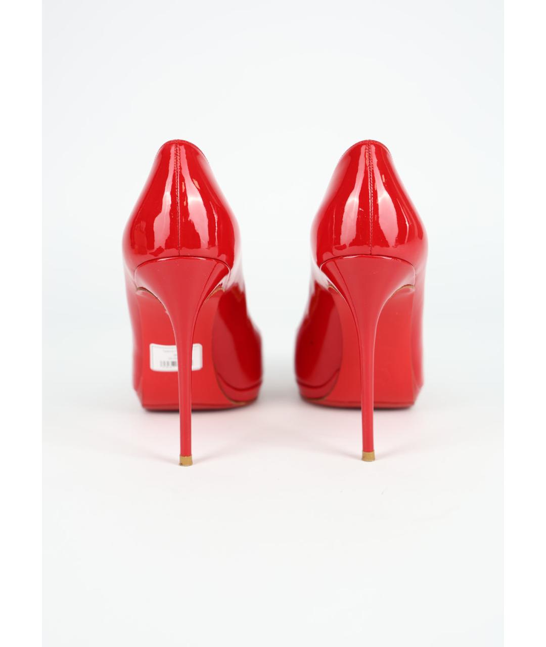 CHRISTIAN LOUBOUTIN Красные туфли из лакированной кожи, фото 4