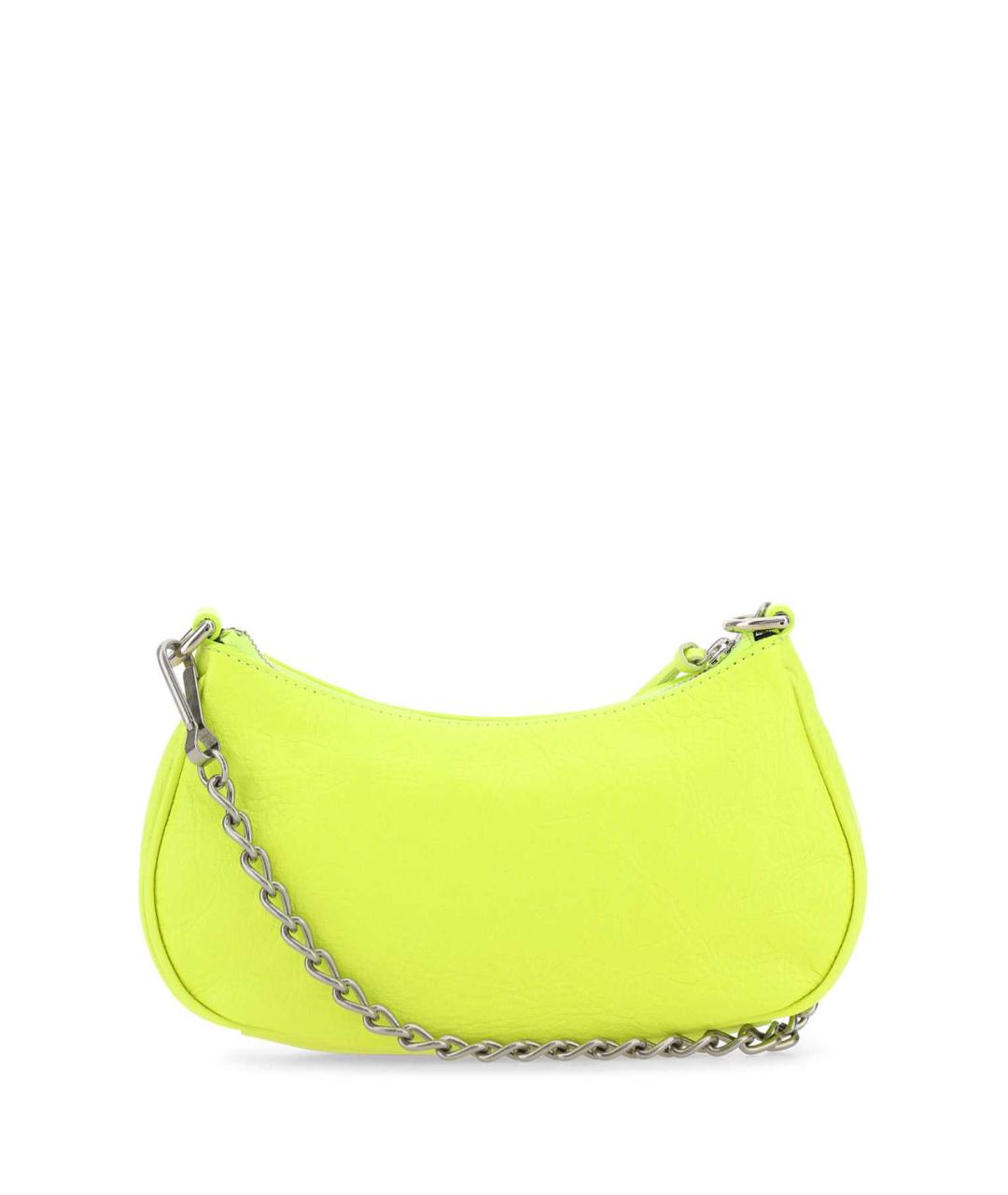 BALENCIAGA Желтая кожаная сумка через плечо, фото 3