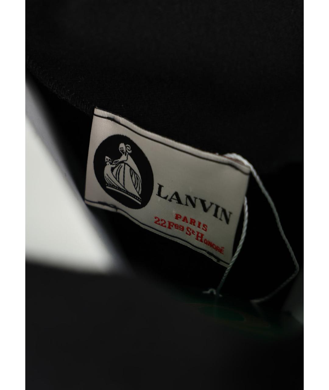 LANVIN Черное шерстяное коктейльное платье, фото 3