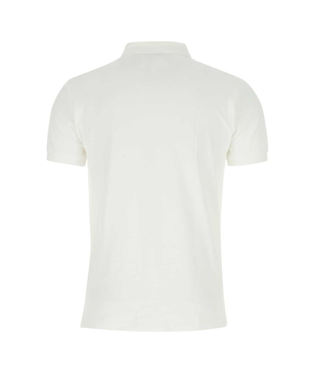 POLO RALPH LAUREN Белое хлопковое поло с коротким рукавом, фото 2