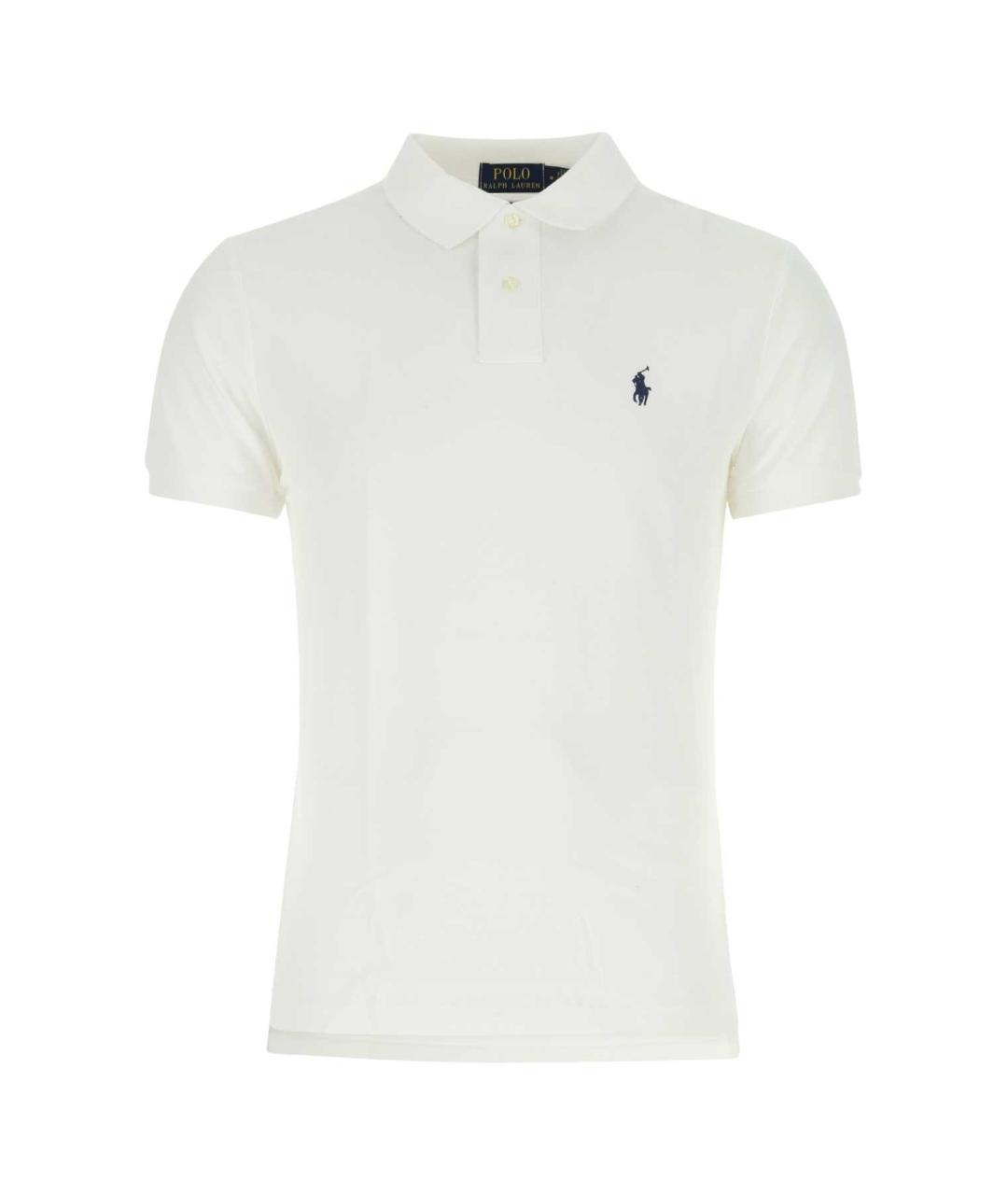 POLO RALPH LAUREN Белое хлопковое поло с коротким рукавом, фото 1