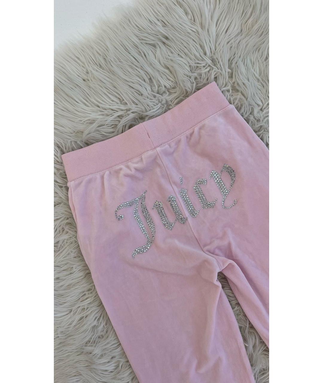 JUICY COUTURE Розовые полиэстеровые спортивные брюки и шорты, фото 4