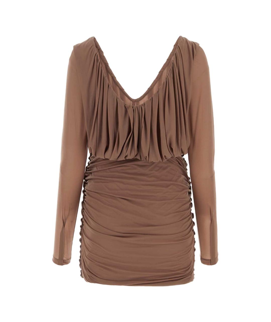 SAINT LAURENT Коричневое платье, фото 2