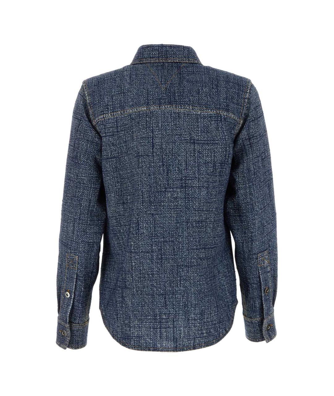 BOTTEGA VENETA Синяя вискозная рубашка, фото 2