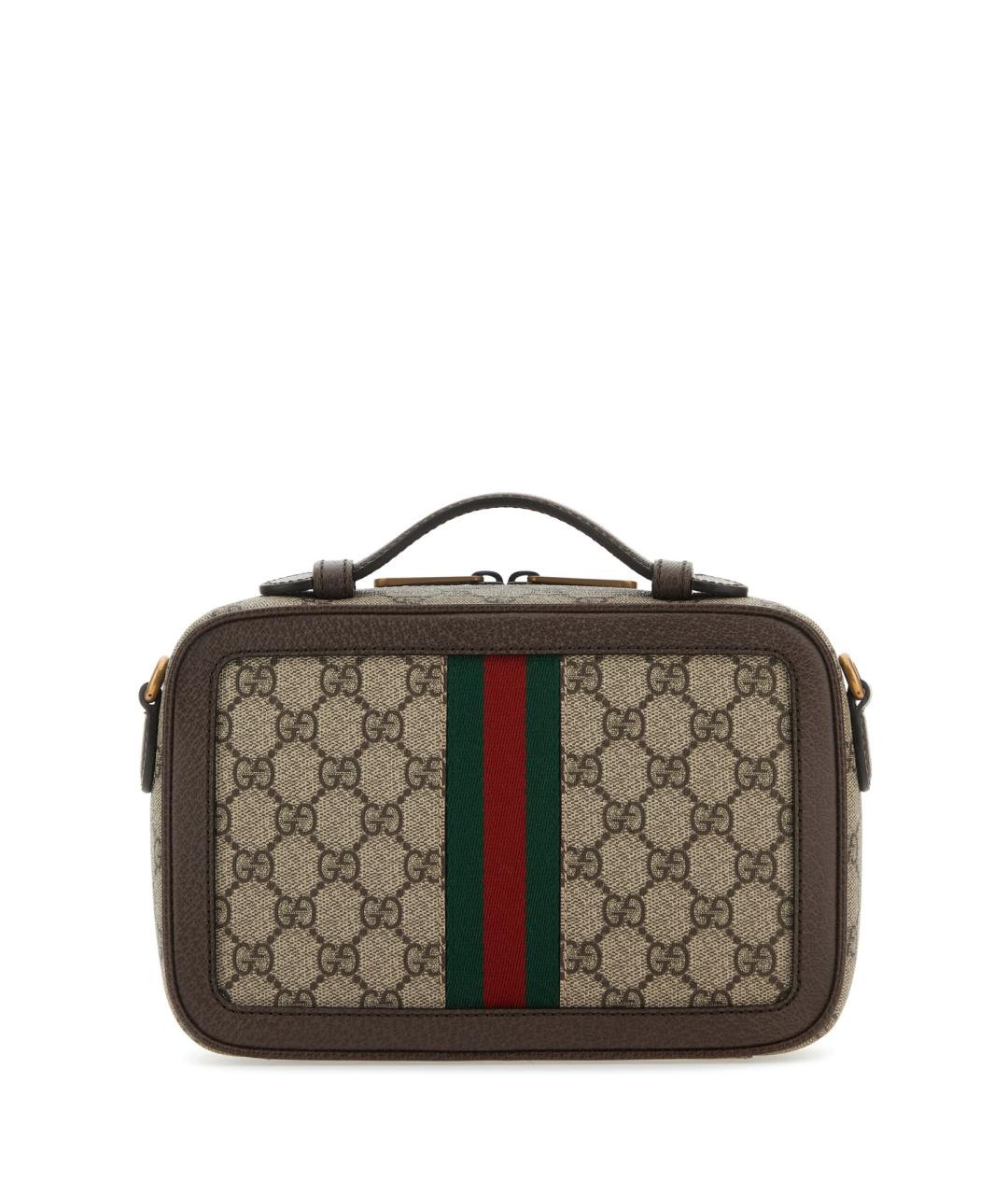 GUCCI Коричневая тканевая сумка на плечо, фото 3