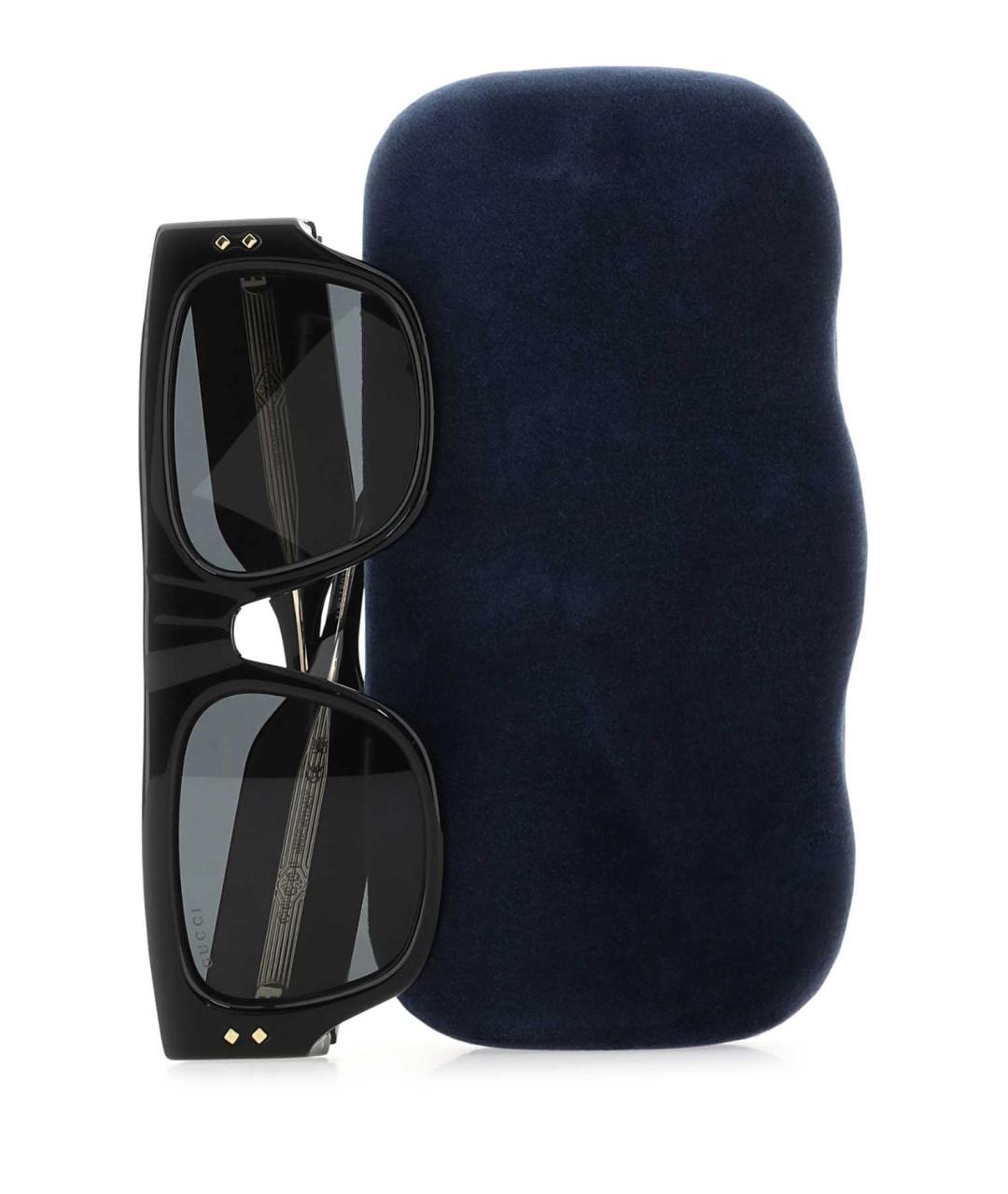 GUCCI Черные пластиковые солнцезащитные очки, фото 3