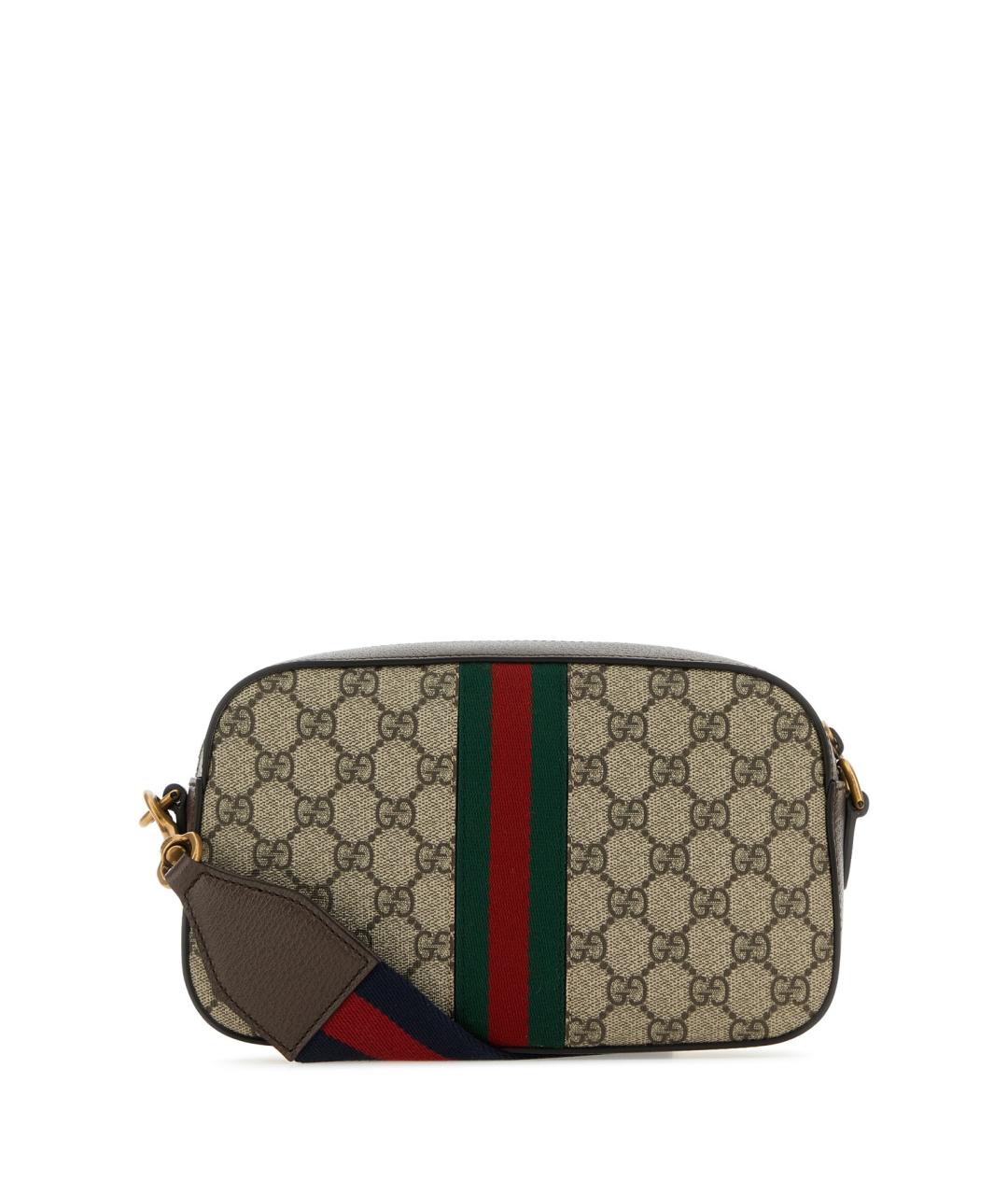 GUCCI Коричневая тканевая сумка на плечо, фото 3