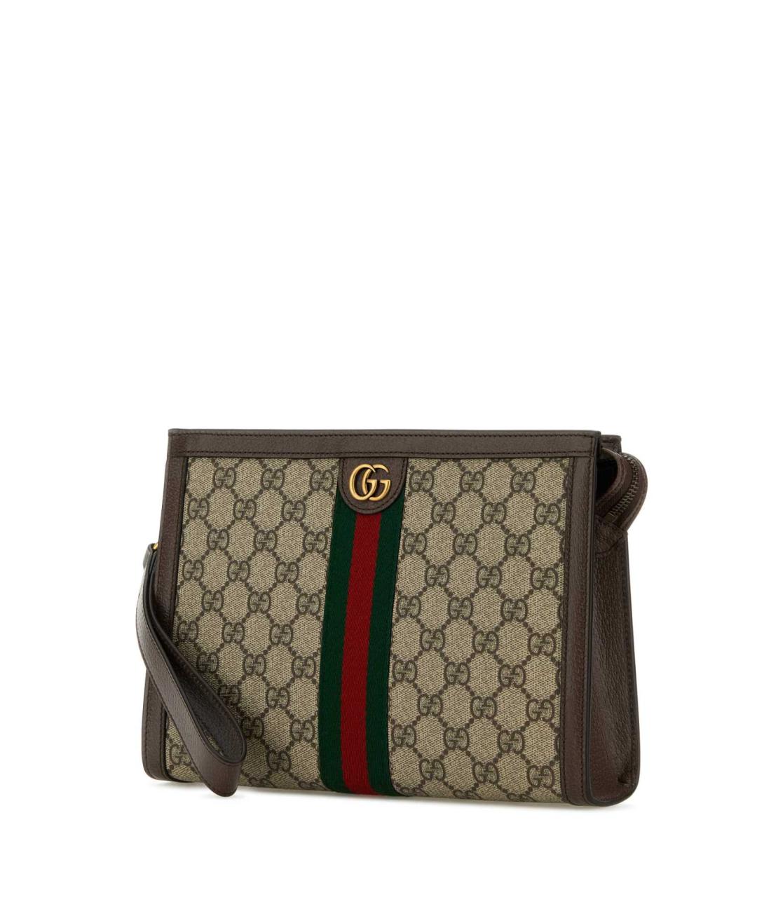 GUCCI Коричневая тканевая барсетка, фото 2