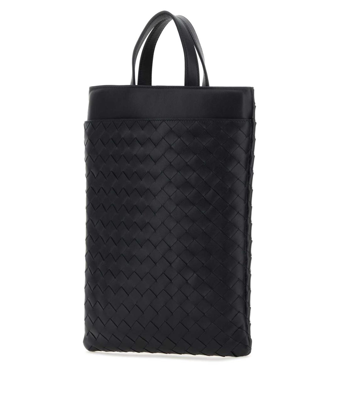 BOTTEGA VENETA Темно-синяя кожаная сумка тоут, фото 2