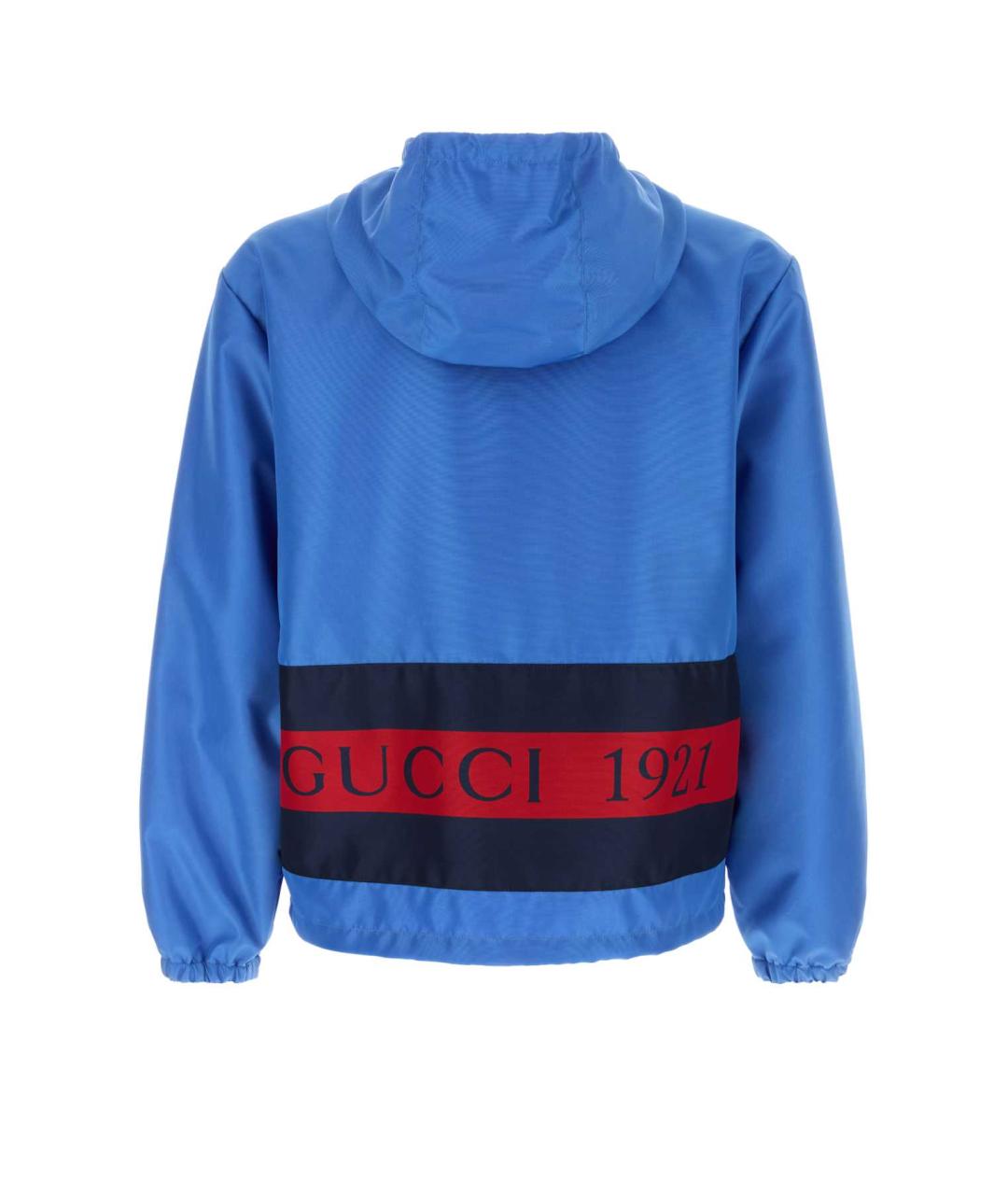GUCCI Синяя полиамидовая куртка, фото 2