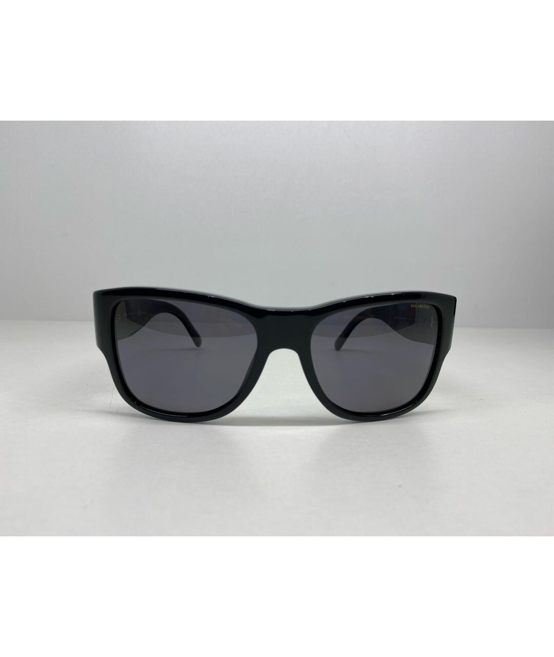 VERSACE Черные пластиковые солнцезащитные очки, фото 5