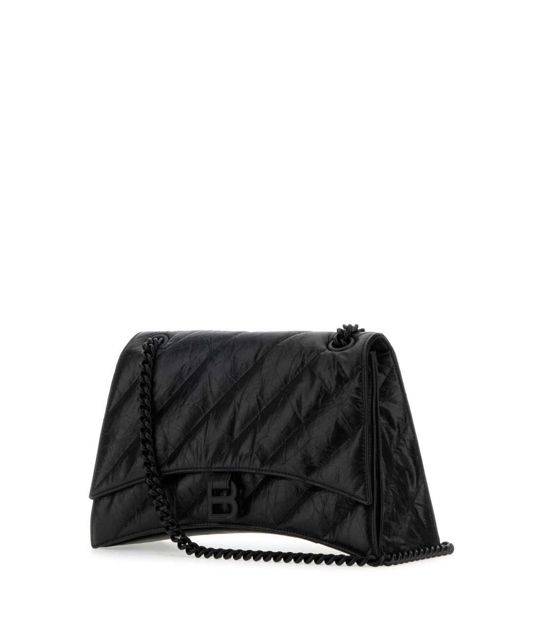 BALENCIAGA Черная кожаная сумка через плечо, фото 2