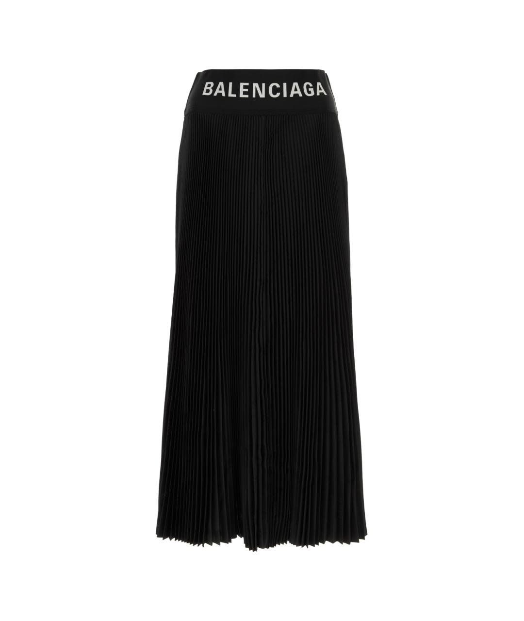 BALENCIAGA Черная полиэстеровая юбка макси, фото 1