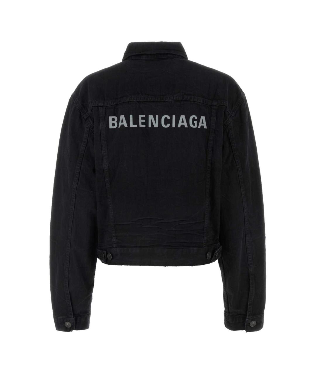 BALENCIAGA Черная деним куртка, фото 2