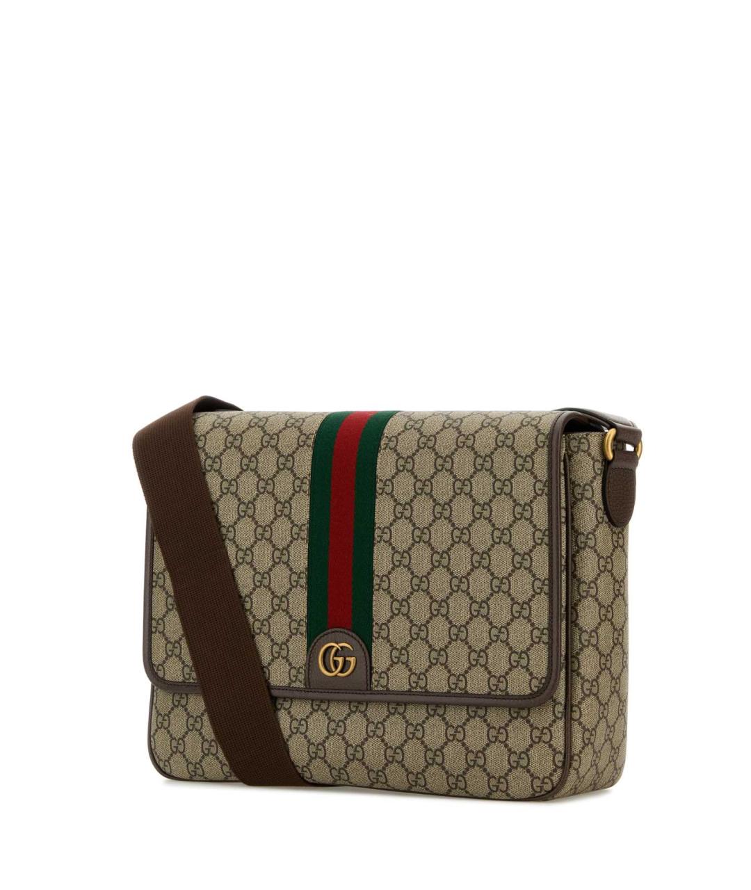 GUCCI Бежевая тканевая сумка на плечо, фото 2