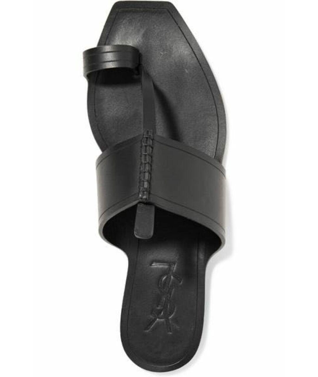 SAINT LAURENT Черные кожаные сандалии, фото 8
