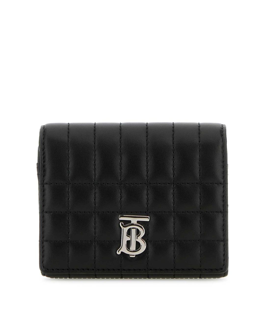 BURBERRY Черный кожаный кошелек, фото 1