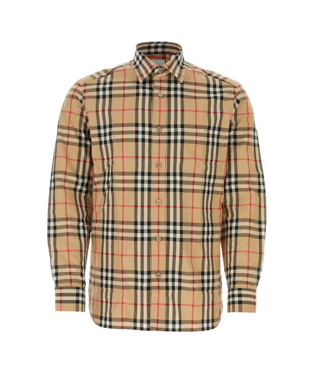 BURBERRY Бежевая хлопковая кэжуал рубашка, фото 1