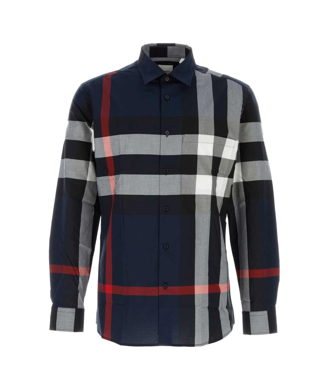 BURBERRY Синяя хлопковая кэжуал рубашка, фото 1