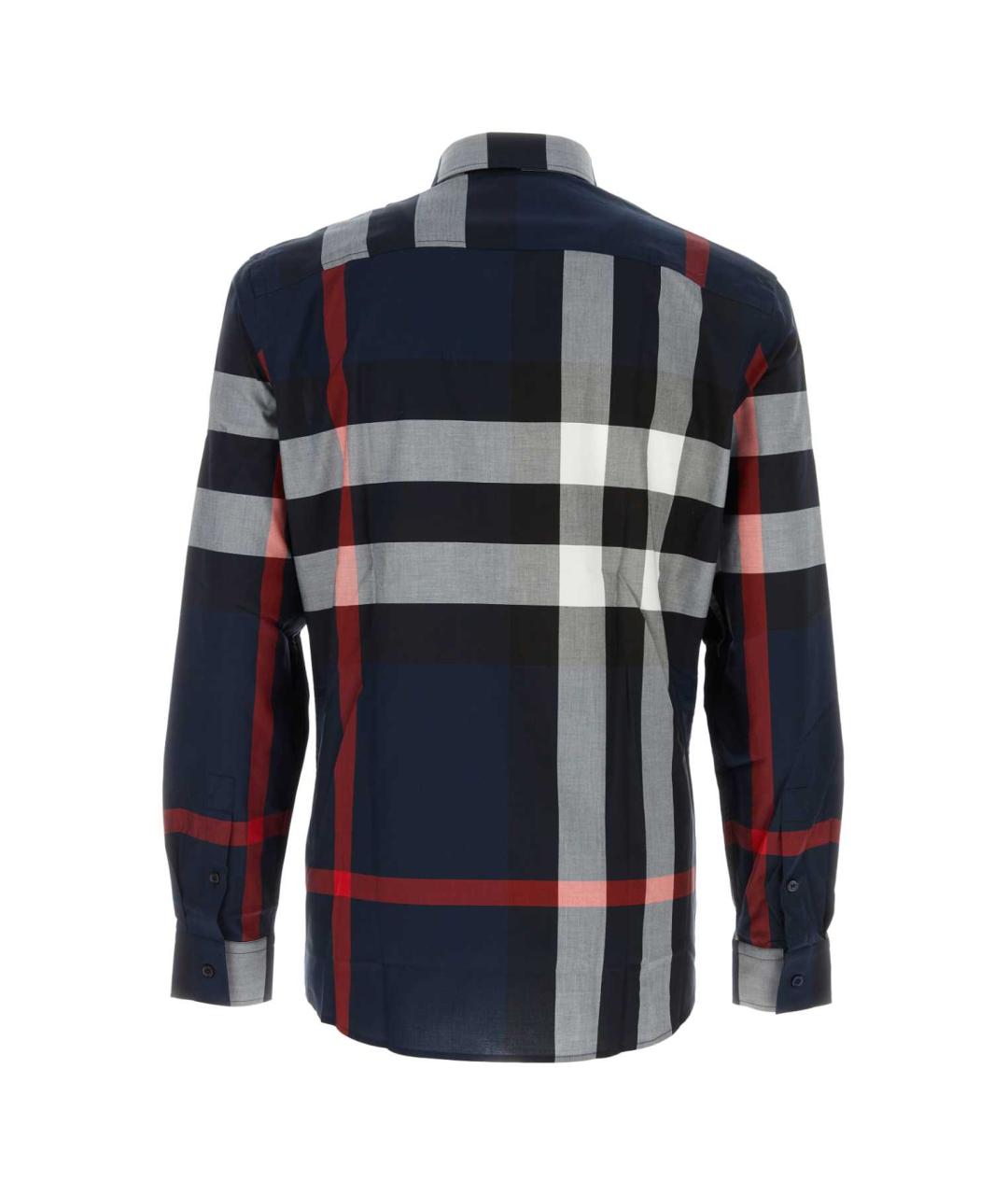 BURBERRY Синяя хлопковая кэжуал рубашка, фото 2