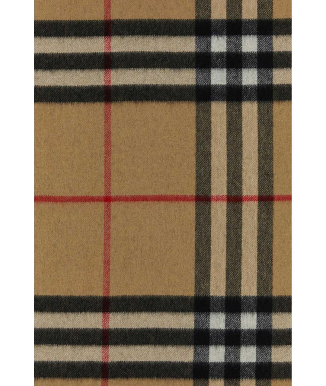 BURBERRY Коричневый кашемировый шарф, фото 3