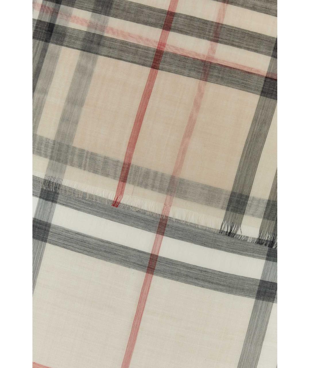 BURBERRY Бежевый шелковый шарф, фото 2