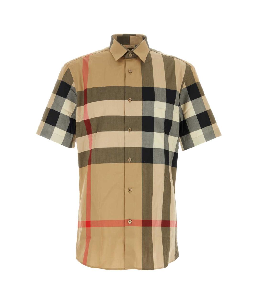 BURBERRY Бежевая хлопковая кэжуал рубашка, фото 1