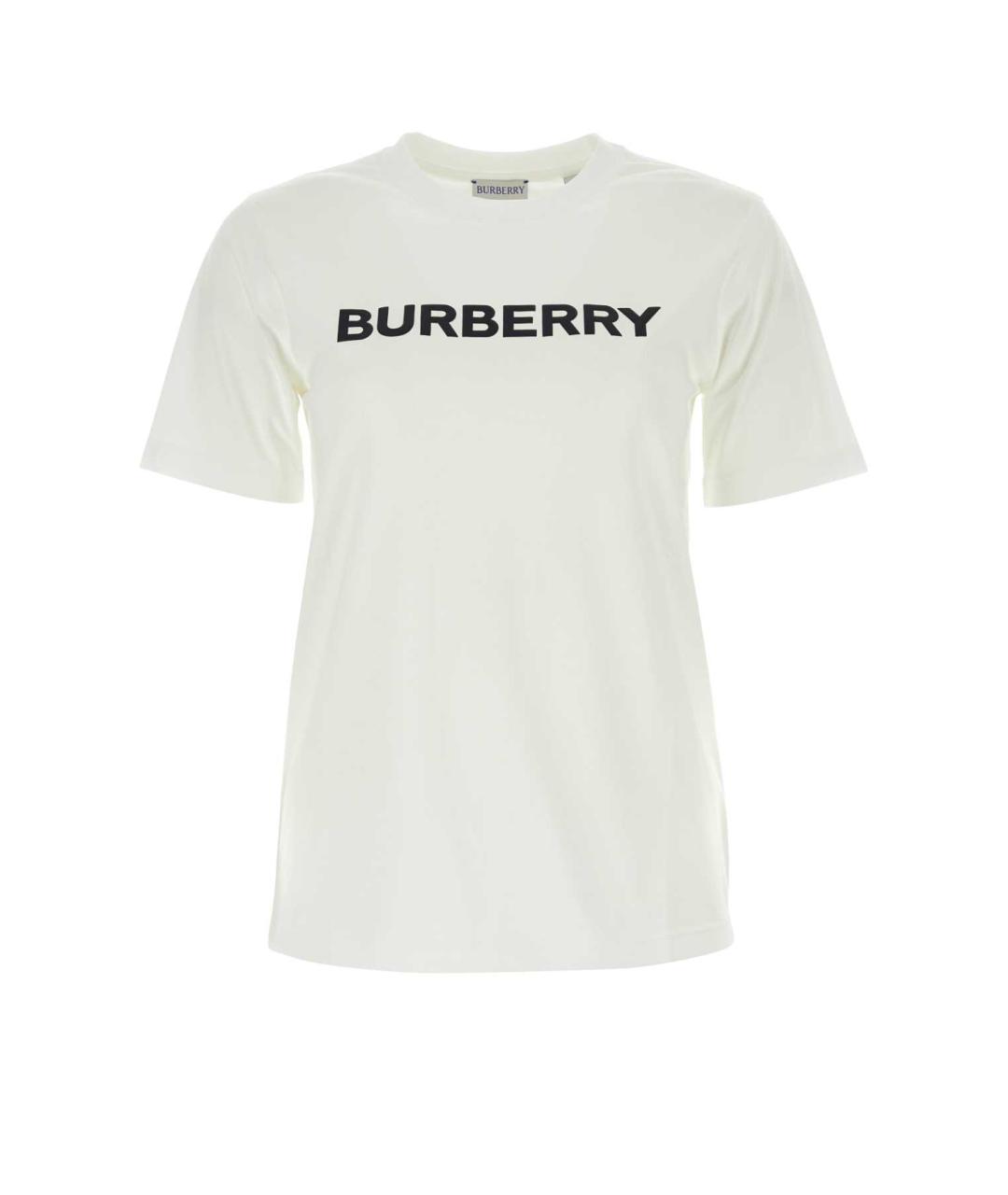 BURBERRY Белая хлопковая футболка, фото 1