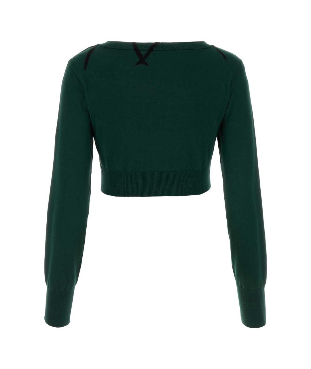 BURBERRY Зеленый хлопковый джемпер / свитер, фото 2