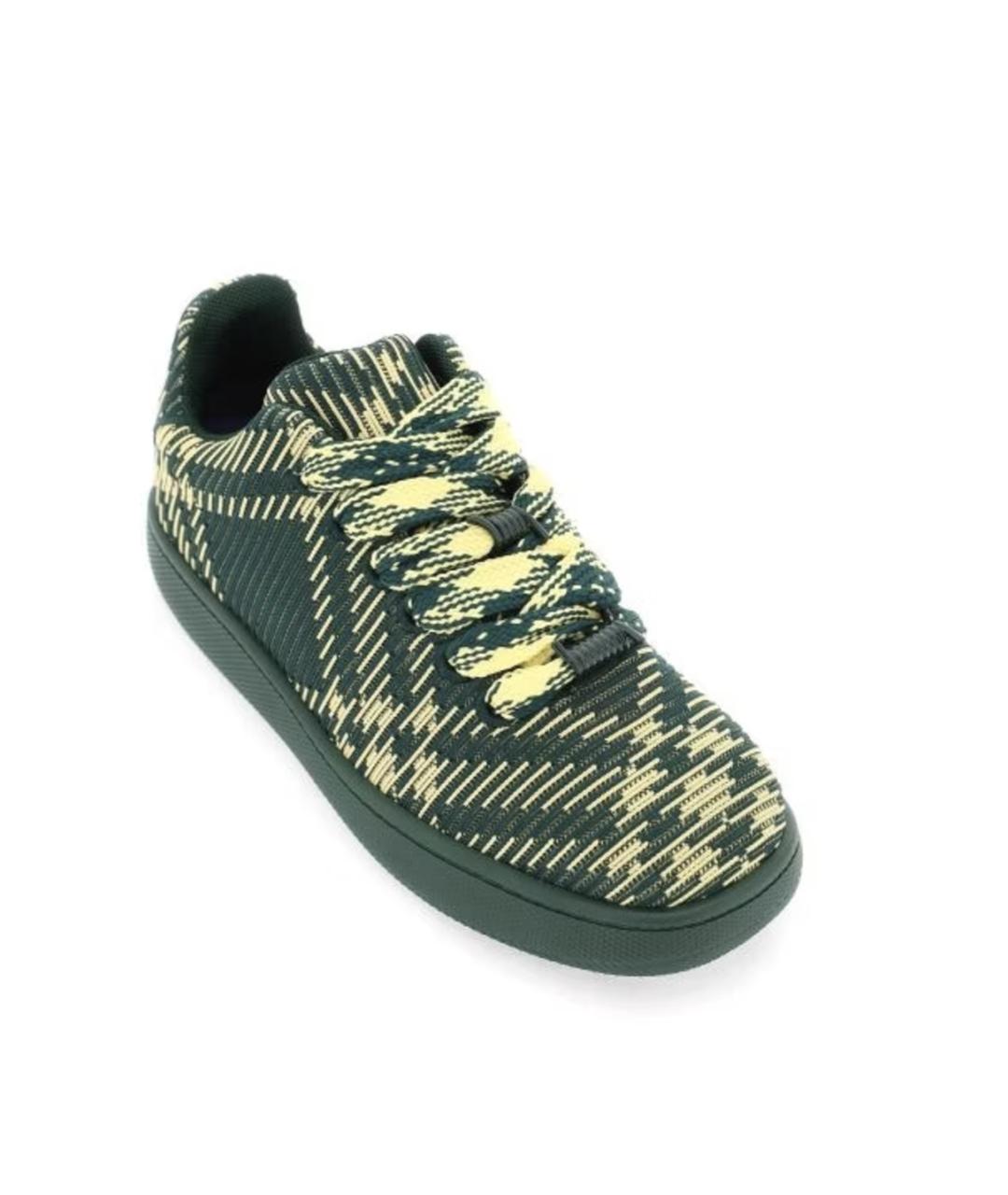 BURBERRY Зеленые синтетические низкие кроссовки / кеды, фото 3