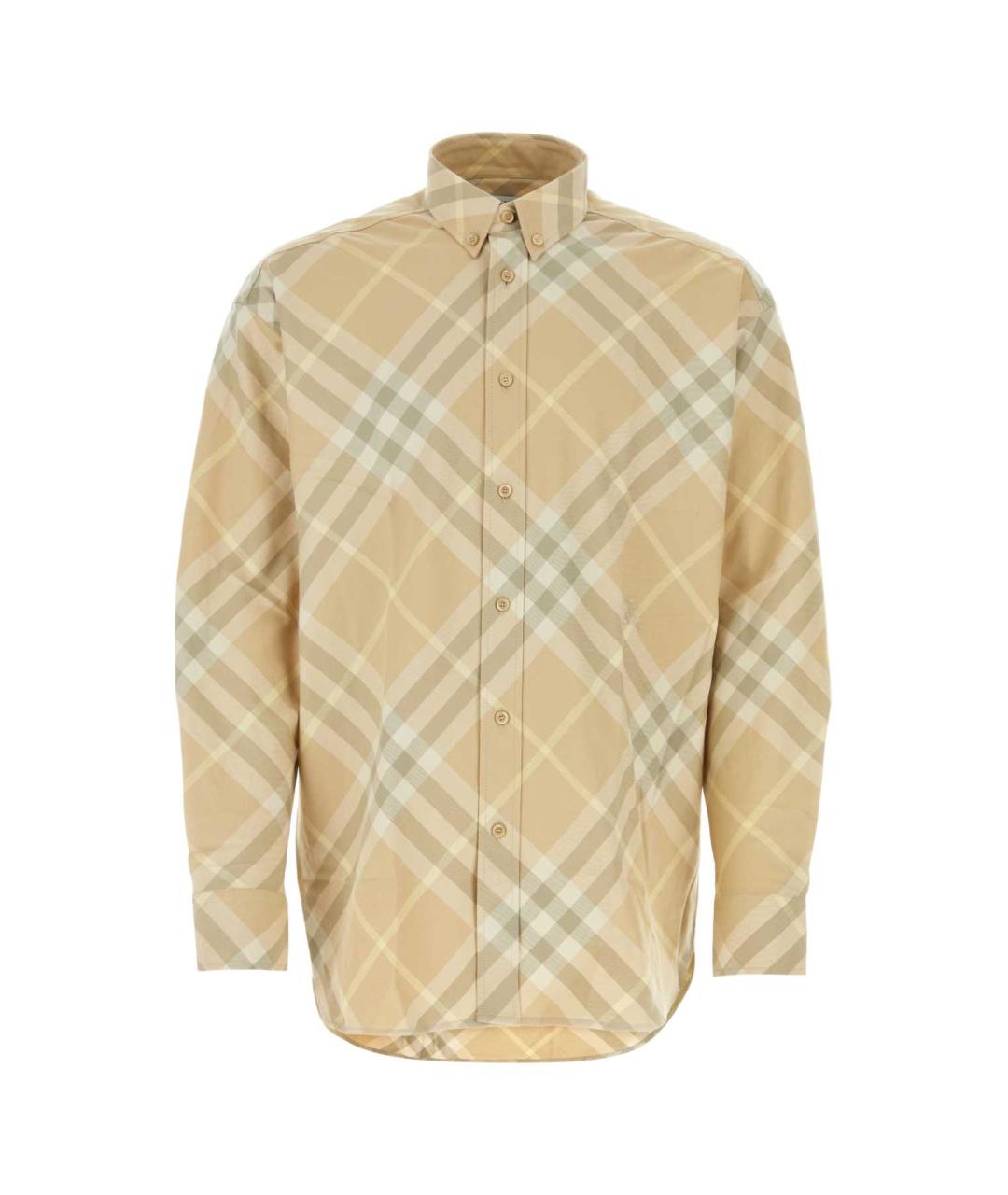 BURBERRY Бежевая хлопковая кэжуал рубашка, фото 1