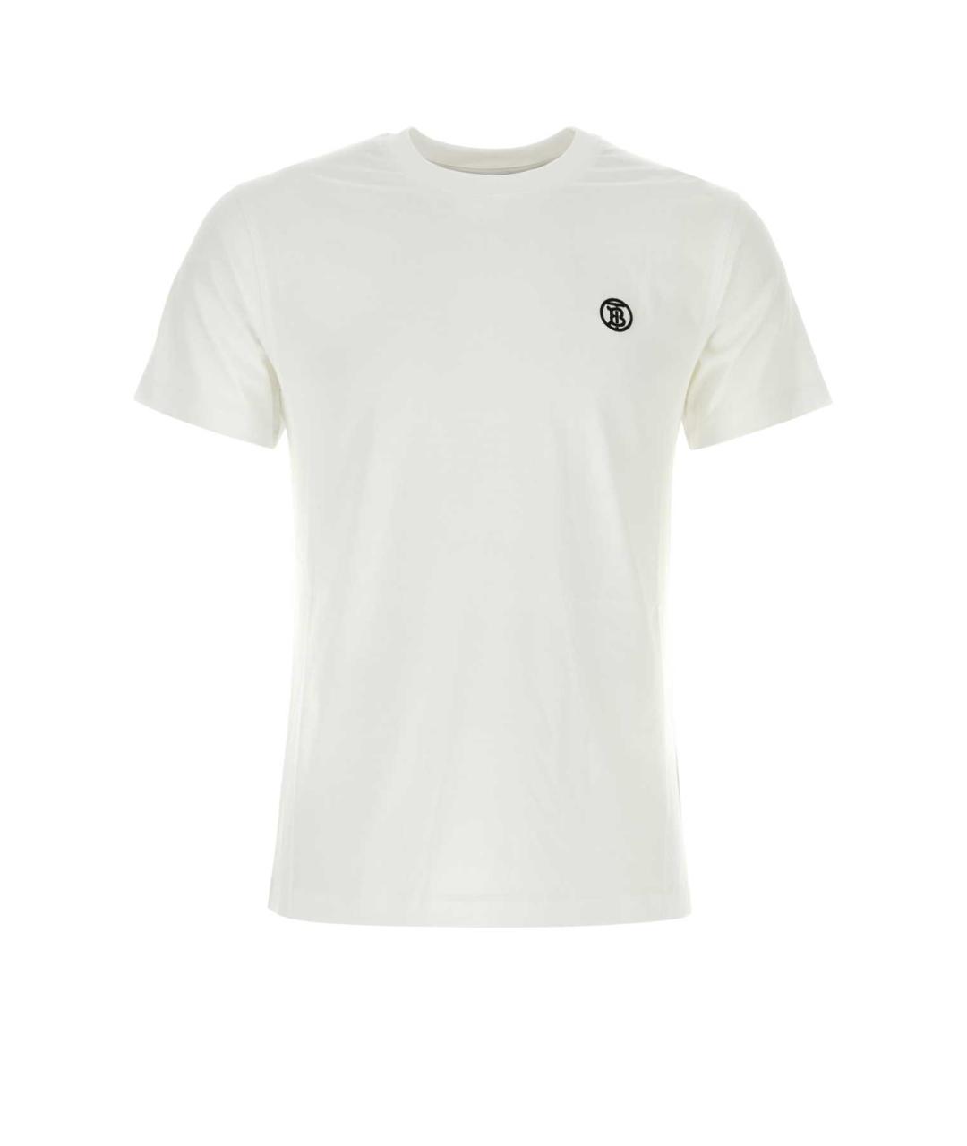 BURBERRY Белая хлопковая футболка, фото 1
