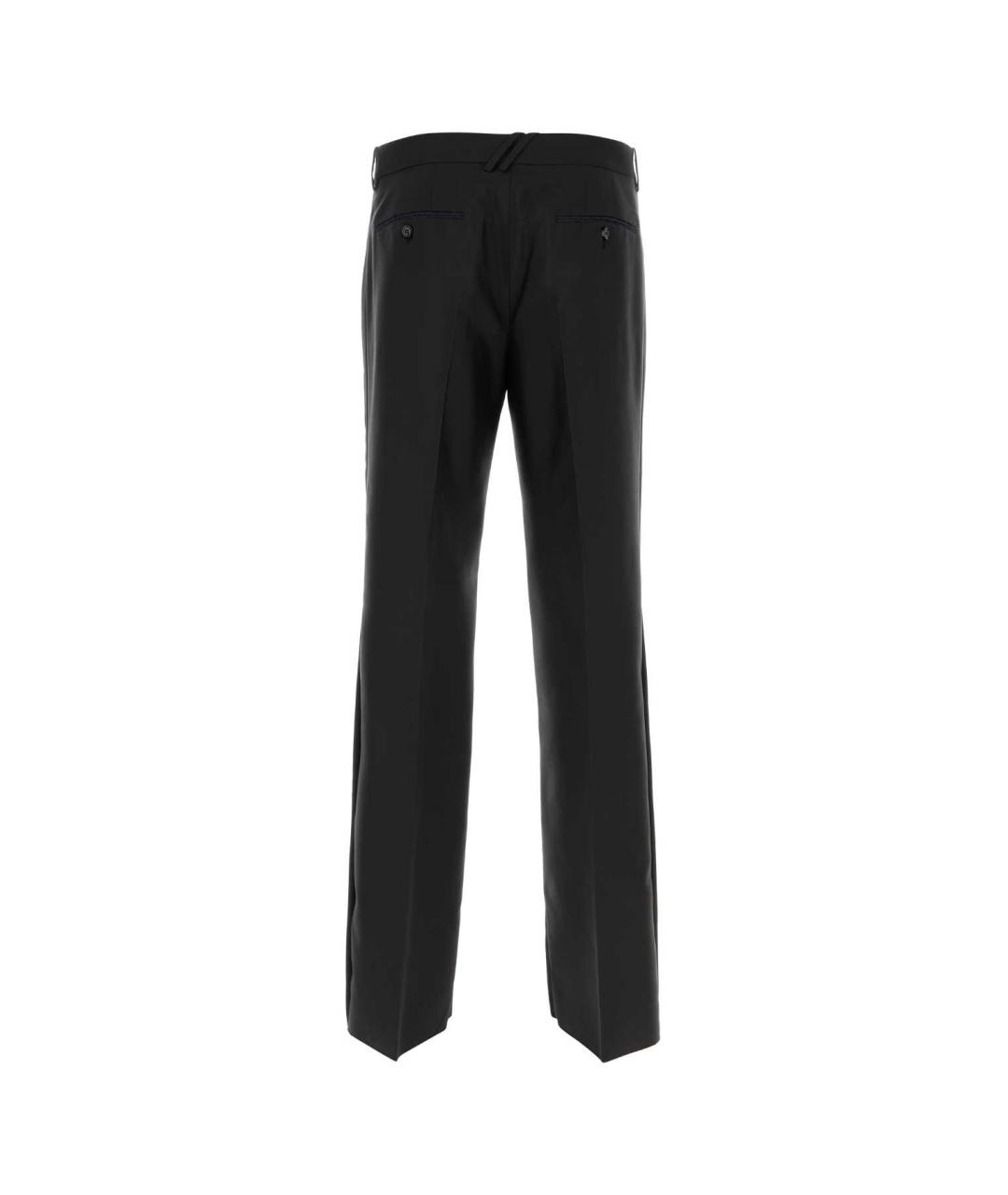 BURBERRY Черные шерстяные повседневные брюки, фото 2