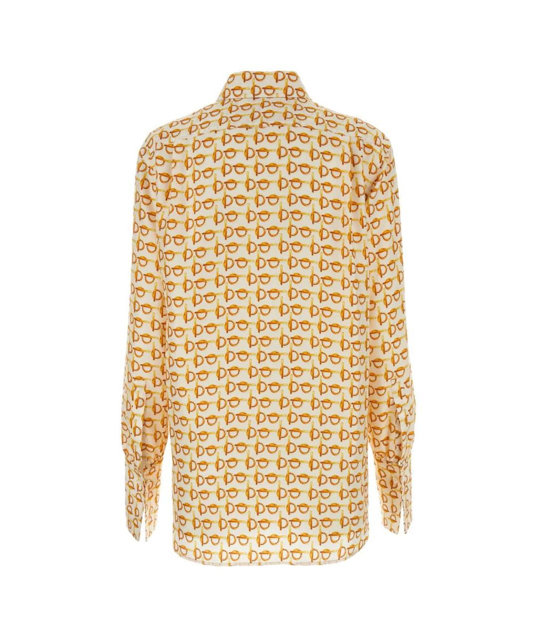 BURBERRY Бежевая шелковая рубашка, фото 2