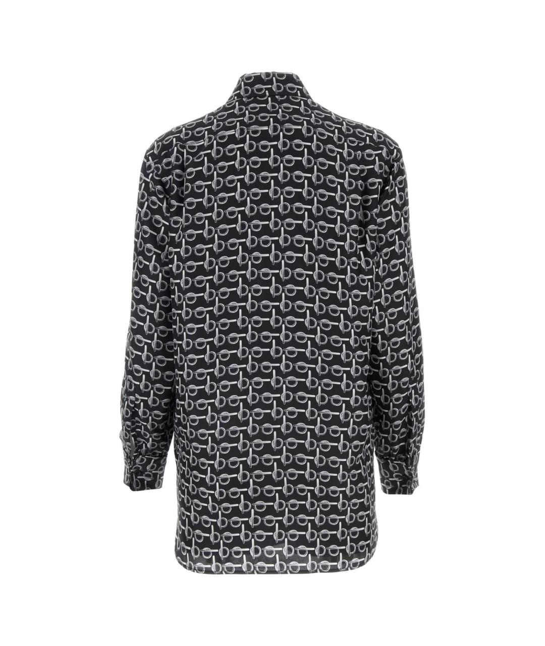BURBERRY Черная шелковая рубашка, фото 2