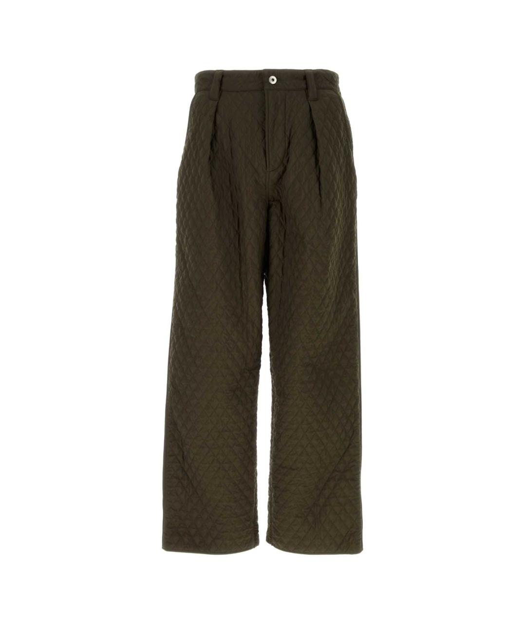 BURBERRY Хаки полиамидовые повседневные брюки, фото 1