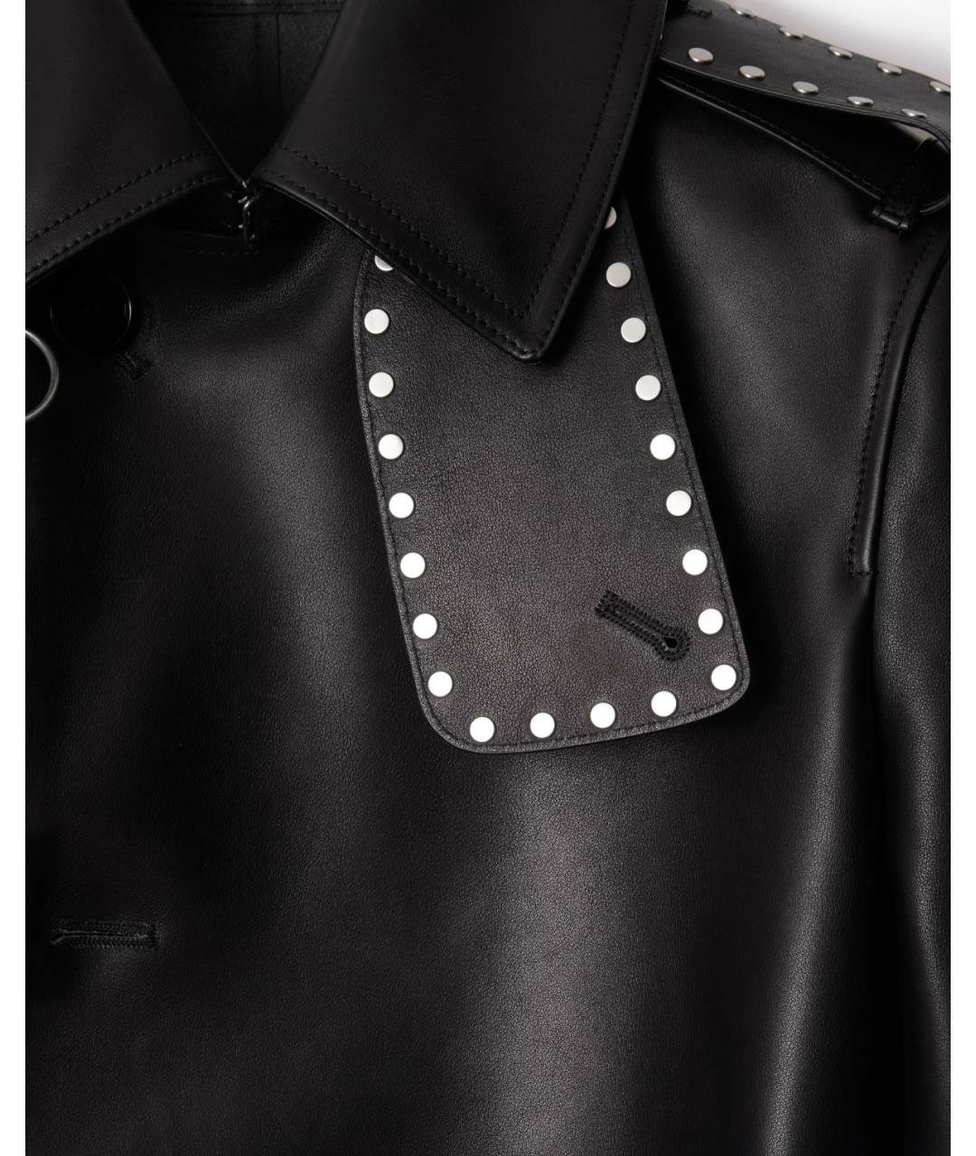 BURBERRY Черная кожаная куртка, фото 7