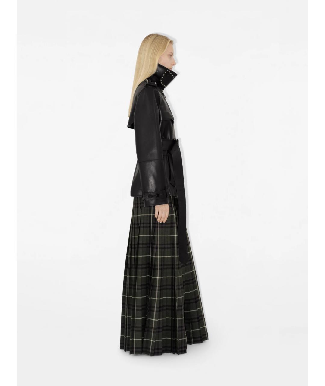 BURBERRY Черная кожаная куртка, фото 5