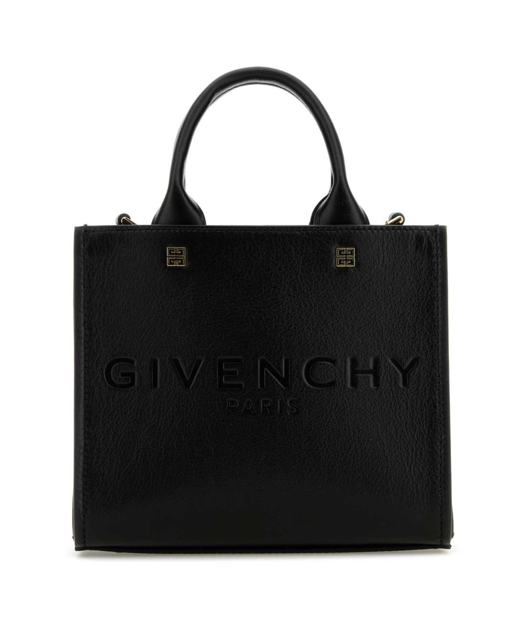 GIVENCHY Черная кожаная сумка тоут, фото 1