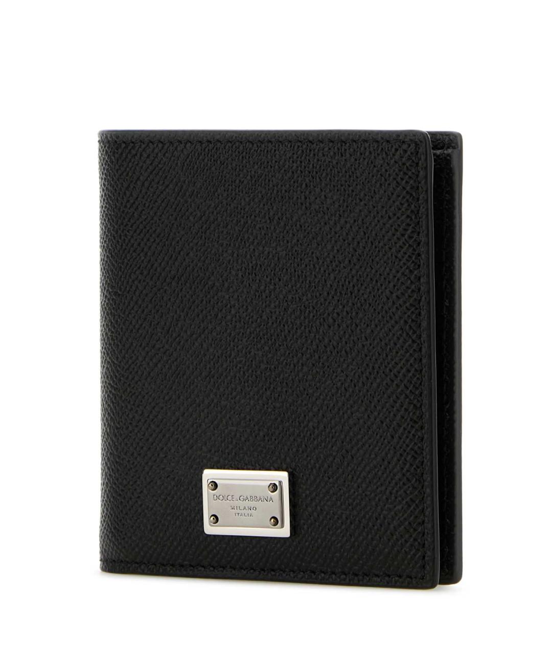 DOLCE&GABBANA Черный кожаный кошелек, фото 2