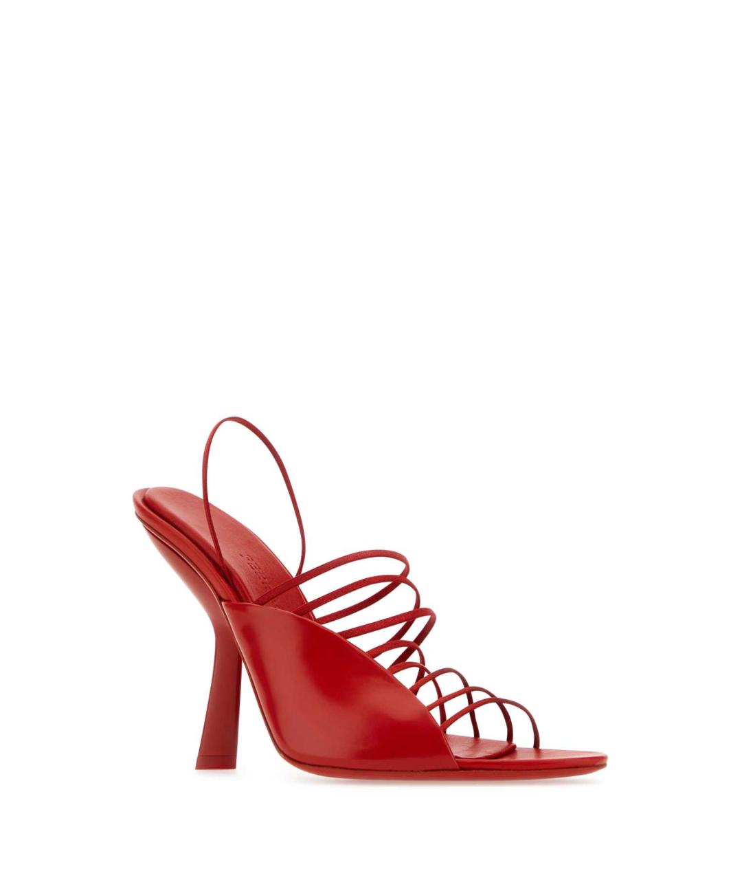 FERRAGAMO Красные кожаные босоножки, фото 2